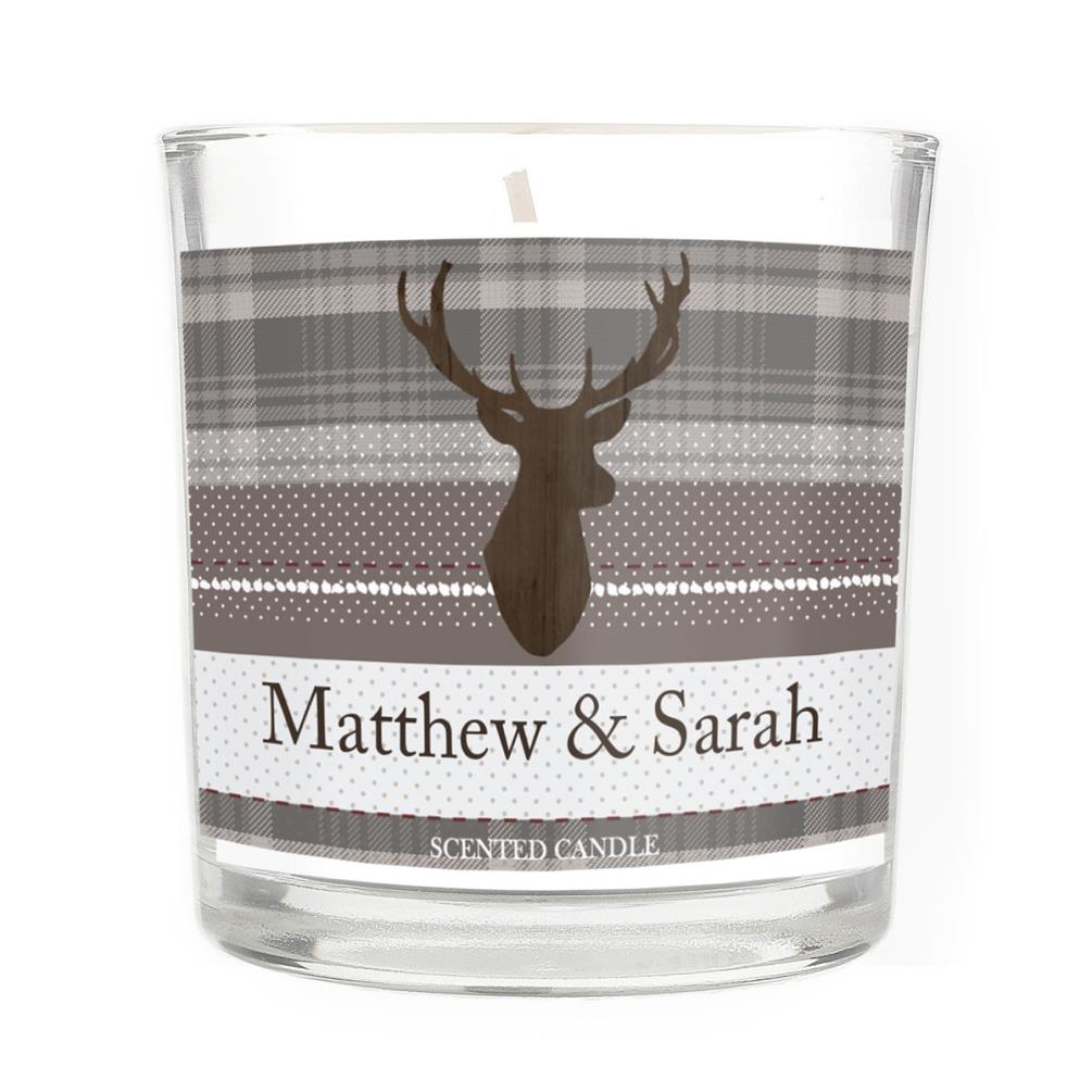 Personalised Highland Stag Scented Jar Candle £8.99